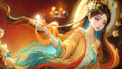 敦煌风-月下明珠仙子