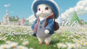 可爱花草小兔兔