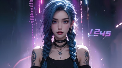 蓝发美女金克斯