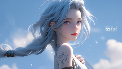 清纯蓝发金克斯