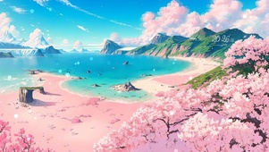 樱花沙滩