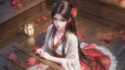 4K甜美国风汉服美女