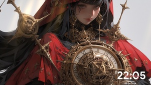 红衣 少女 罗盘