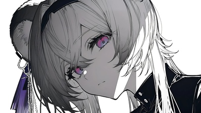 冷漠看着你的黑白少女-林雨霞