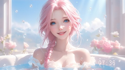 纯欲系粉发女孩