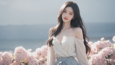 唯美樱花甜美美女