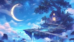 云上观月小屋