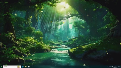 森林小溪AI壁纸-桌面主题