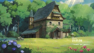 4K唯美动漫森林小屋
