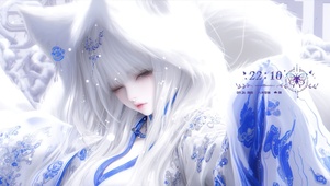 唯美雪狐少女