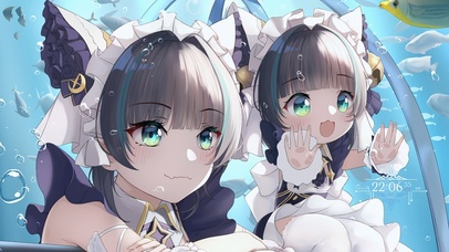 4K海洋馆可爱少女