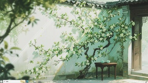 梨花院落-桌面主题
