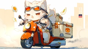 努力送外卖的小猫咪