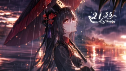 雪墨壁纸丨胡桃丨细雨绵绵丨