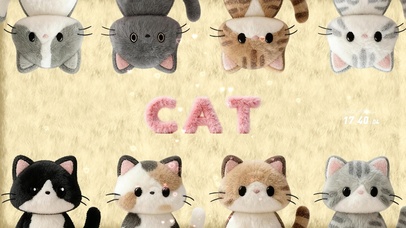 冬日毛绒绒可爱小猫咪