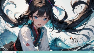水墨少女