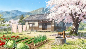 乡下小屋的春天