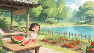 清凉夏日小院