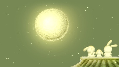 赏月的兔几（护眼壁纸）