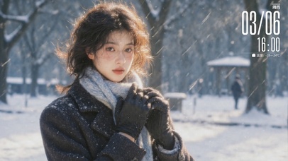 冬季 雪天 和你 