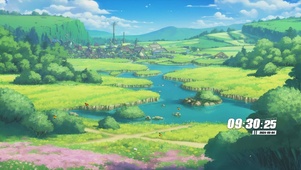 蓝天白云花草树木