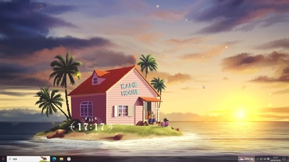 4k 夕阳下的小岛