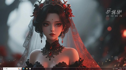 美丽红色盛装的公主