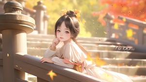 秋日可爱少女