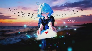 夕浪心笺的蓝影