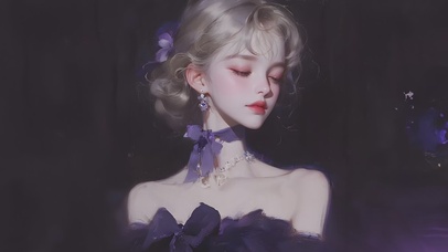 唯美可爱油画女孩