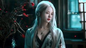 古风白发少女