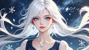 清纯雪花美女
