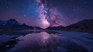 唯美银河星空流星雨