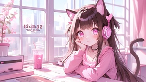 可爱猫女孩