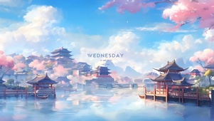 4k樱花古镇