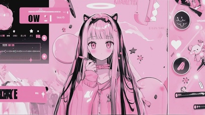 粉红宇宙主题女孩