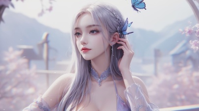 4K可爱文艺甜美女孩