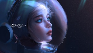 4k太空治愈女孩