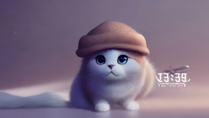 戴帽子的猫咪