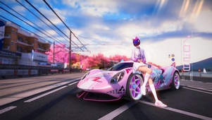 4k可爱跑车女孩