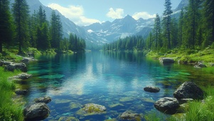 山巅翡翠湖