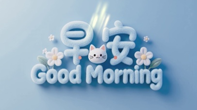可爱的早安