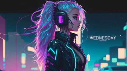 4k荧光朋克女孩