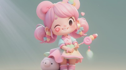 【3D】4k，可爱软萌盲盒少女