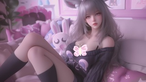 甜美居家女孩