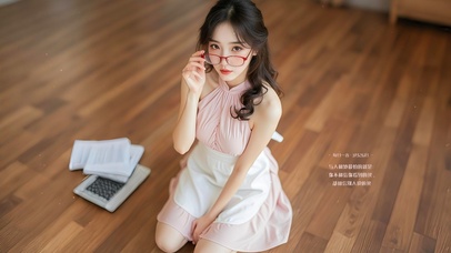 治愈眼镜迷人萌妹性感治愈美少女