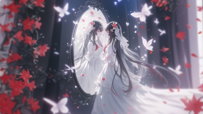 雪墨壁纸丨胡桃丨镜中人丨