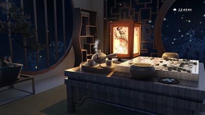 夜晚的书房围棋