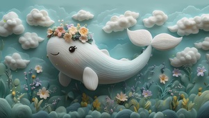 毛绒绒的海豚