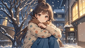 雪地里